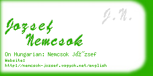 jozsef nemcsok business card